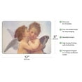thumbnail image 2 of Cupid and Psyche (L'Amour et Psyche Enfants) - First Kiss - From an Original Color Painting by William Adolphe Bouguereau c.1890 - 8 x 12 inch Vintage Metal Tin Sign, 2 of 4