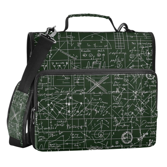 ALAZA Zipper Binder Math Notes Black 3 Ring Trapper Keeper File Folder Organizer Bag