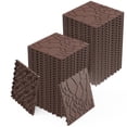 thumbnail image 3 of Stone texture 12" Patio Deck Tiles, DIY Module Interlocking Decking Tiles Floor Tile,Easy and Quick Installation Court Tiles for Porch Poolside Balcony Backyard 44pcs  Brown, 3 of 11
