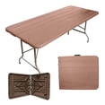 thumbnail image 1 of Mesa Portatil Plastico Portafolio Plegable 180cm Cafe JARDIMANÍA JM-M180Brown, 1 of 6