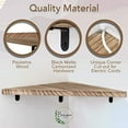thumbnail image 3 of BEECORA Corner Floating Wall Shelves- Home Decor [3PC Set] w/Bonus Level Rustic Real Wood Farmhouse Shelf for Bedroom Wall Mounted Living Room Bathroom Organizer in Kitchen Office Corner Shelf, 3 of 3
