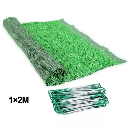 Artificial Grass Carpet Green Fake Synthetic Garden Landscape Lawn Mat Turf 1*2M
