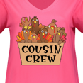 thumbnail image 3 of Inktastic Cousin Crew Cute Turkey Family Women's Plus Size V-Neck T-Shirt, 3 of 4