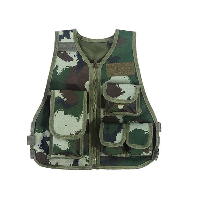 Chaleco de camuflaje para niños calientes para juegos de caza de combate al aire libre (camuflaje de selva L)