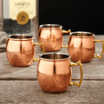 thumbnail image 4 of Modern Home Handmade 16oz Solid Copper Mule Mug – Barrel Shaped Mug with Brass Handle & Smooth Texture – Traditional Barrel-Shaped Mug  (Single), 4 of 7