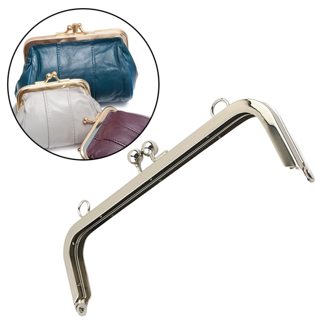 Asa metálica para bolso de mano perfecl marco de monedero herrajes para bolsos DIY Plata