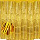 thumbnail image 1 of Paquete de 5 cortinas de oropel dorado, 3,3 pies x 6,6 pies, cortinas con flecos de aluminio, cortinas con purpurina metálica, decoraciones de fondo para fotomatón para bodas, compromisos,, 1 of 7