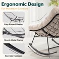 thumbnail image 2 of Patio Rocking Chair Outdoor & Indoor with Ottoman, Metal Patio Lounge Rocking Chair with Thick Cushion, Comfy Modern Rocker Chair, Beige Cushion - Black Matte Rocker, 2 of 6