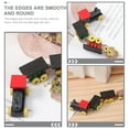 thumbnail image 2 of RUNROTOO Miniature Train Wooden Black Red Green 3Pcs 3.54X0.43X0.55In, 2 of 8
