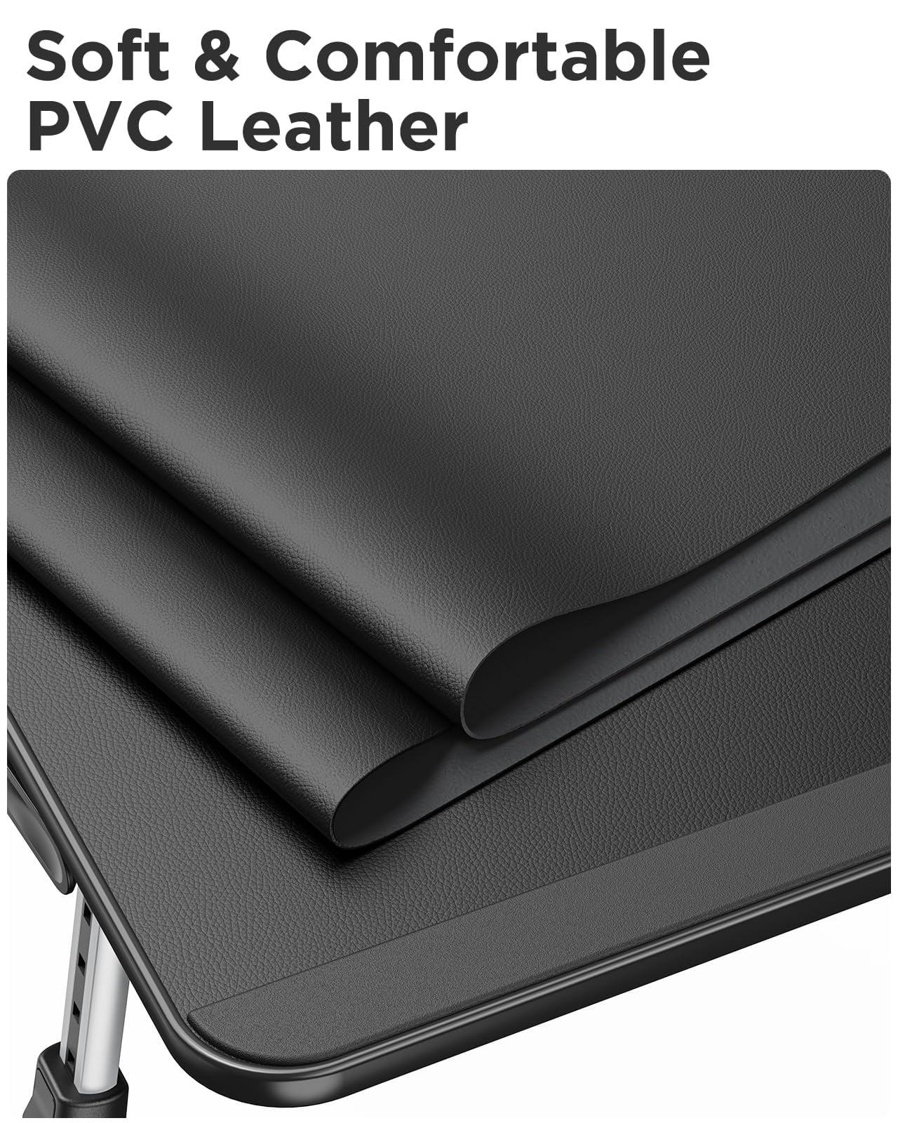 Leather Lap Desk Laptop Bed Tray Table, Adjustable Laptop Stand for Bed, Portable Lightweight Standing Desk for Writing Eating Reading Couch Sofa Floor for Adults (20.5"*11.8",Gray)