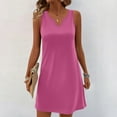 thumbnail image 2 of GXIPO Sun Dresses for Women 2025 Vacation Summer Casual Sleeveless Tank Dress Beach Cover Ups Trendy Midi Sundress Hot Pink 3XL, 2 of 7
