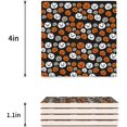 thumbnail image 3 of FMSHPON Halloween Pumpkin Theme Set of 8 Coaster for Drinks, Absorbent Ceramic Stone Coasters Cup Mat with Cork Base for Home Kitchen Room Coffee Table Bar Decor, 3 of 4