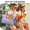 thumbnail image 5 of Large Capacity Tote Bag,Purple Butterfly Flower Pattern Handbag Fashion Luxury Tote Bag,15.7"x13"x 5.1" Inches,Laptop Compatible, 5 of 6
