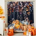 thumbnail image 4 of Shower Curtain 72"W x 84"L Fall Thanksgiving Vintage Pumpkins Leaves Fabric Shower Curtains Set with Hooks Water Repellent Bathroom Curtains Machine Washable Bathroom Accessories, 4 of 6