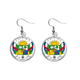thumbnail image 1 of Emblema nacional del país del África central Pendientes pendientes de plata colgantes joyas señora Unbranded M, 1 of 3