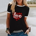 thumbnail image 2 of T-shirt Décontracté pour Femmes à Imprimé, Col Rond, Coupe Ample, Manches Courtes, Haut Blouse Chandail, 2 of 9