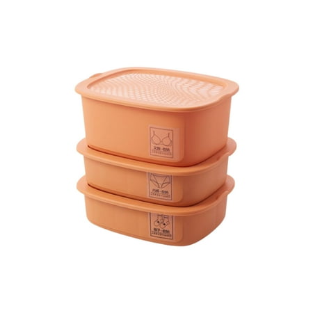

Ksruee 3 Pcs Clothes Storage Box - Sock Organiser - Nail Polish Organiser - Clothes Organiser For Underwear Socks Bras Fabric Scarves Tie