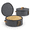 Gray, variant on Black 2-Piece Hard Shell Felt Dinnerware Storage Chests with Dividers