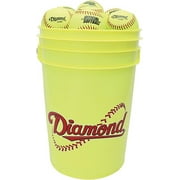 Diamond 6 Gallon Ball Bucket with 18 12YOS Softballs by