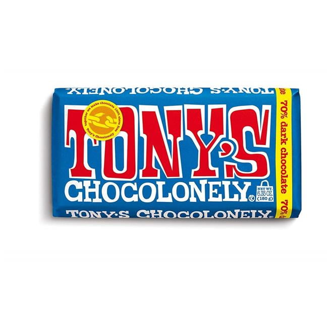Tony's Chocolonely 70% Dark Chocolate Bar, 6.35 oz
