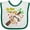 White and Green, variant on Inktastic My Nana Loves Me Boys or Girls Baby Bib