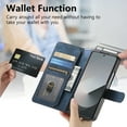 thumbnail image 2 of Allytechgroup Flip Case for Samsung Galaxy Z Fold 5 with Credit Card Slot, PU Leather Wallet Phone Case Kickstand Shockproof Magnetic Back Cover for Samsung Galaxy Z Fold 5, Blue, 2 of 8