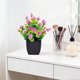 thumbnail image 4 of Decoración artificial de plantas verdes en maceta: pequeño adorno de bonsái de plástico para escritorio, estantería u oficina, vegetación artificial que no requiere mantenimiento con maceta negra., 4 of 6