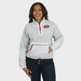 thumbnail image 4 of Women's WEAR by Erin Andrews Gray New Jersey Devils Polar Fleece Quarter-Zip Jacket, 4 of 5