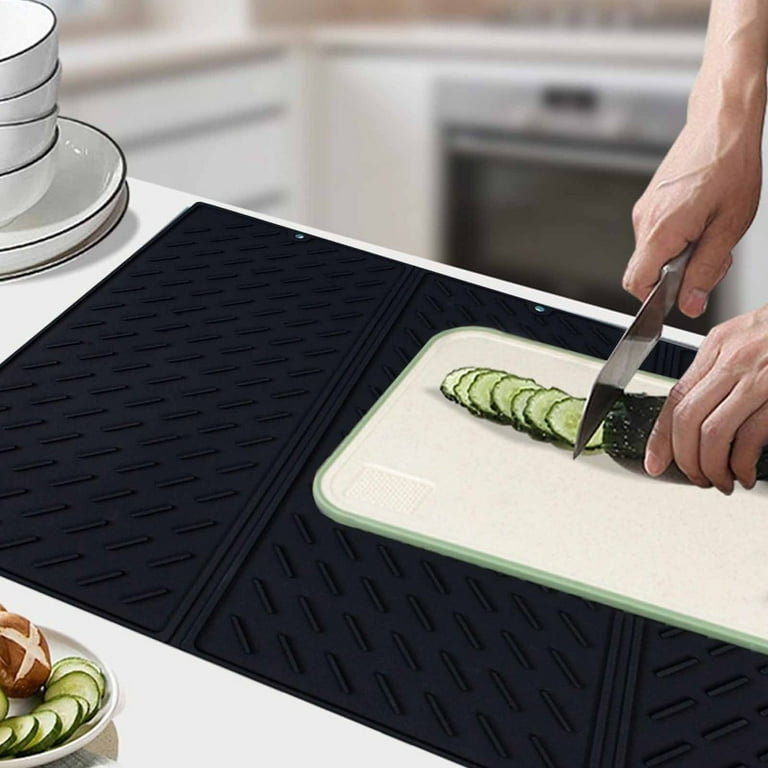 Dish Drying Mat for Kitchen Silicone Counter Heat Resistant Mat Kitchen  Gadgets
