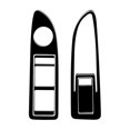 thumbnail image 2 of Real Bright Soft Car Interior Carbon Fiber Sticker Decoration4Pcs Glossy Piano Black Front Door Control Cover For Chrysler 200 SedanAuto Car Protection Interior Accessories, 2 of 8