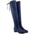 thumbnail image 7 of Ferwind Women's Ultra-Tall Over-the-Knee Boots Suede Accent Female Adult Navy  7, 7 of 7