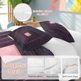 thumbnail image 2 of 3 Piece Purple Geometric Duvet Cover Set Twin Size, Microfiber Comforter/Quilt Cover with Corner Ties and 2 Pillowcases, Framed Abstract Art Modern All Season Soft Bedding with Zipper Closure, 2 of 8