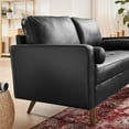 thumbnail image 4 of Modway Valour Modern Style Leather and Dense Foam Loveseat in Black Finish, 4 of 9