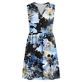 thumbnail image 5 of Gamivast Dresses for Women Sleeveless V Neck Empire Waist A-Line Midi Dress Floral Print Button Down Flowy Flattering Casual Work Summer Dresses Spring Dresses, 5 of 7