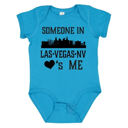 

Inktastic Las Vegas Nevada Someone Loves Me Skyline Gift Baby Boy or Baby Girl Bodysuit