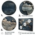 thumbnail image 3 of Designart "Rustic Pathways On The World Map II" World Map Canvas Wall Art, 3 of 7