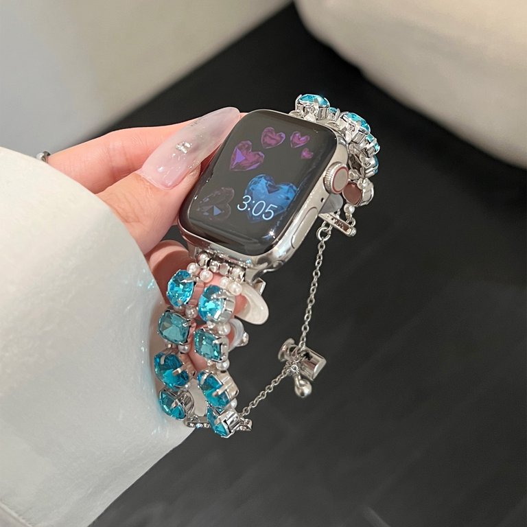 Pearl Beaded Bracelet Compatible with Apple Watch Bands 38mm  display picture 1