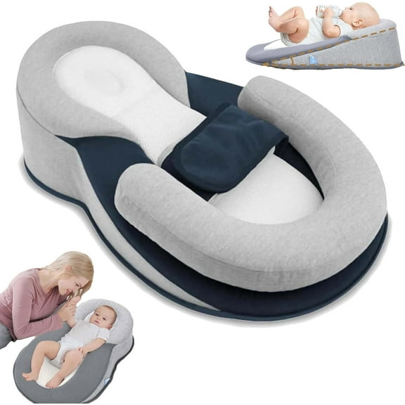 Support Pillow for Acid Reflux -Nest Bed with Strap, Multi-Use  LoungerPortable with Non-Slip Base