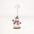 thumbnail image 4 of 12 Pièces Carte de Noël Note Photos Stand Table Bois Fil Note Clips Menu Mémo Lieu Stand pour Fête de Mariage (Style Aléatoire), 4 of 8
