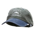 thumbnail image 2 of Happy Camper Embroidered Pigment Dyed Wash Caps - Olive Navy OSFM, 2 of 5