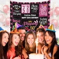 thumbnail image 2 of 50th Birthday Gifts for Women Personalized Happy Birthday Blanket for Women 1974 Birthday Gifts for Her Ladies Female Mom Daughter Wife Sister Grandma Best Friends Ideas Birthday Decorations Throw, 2 of 5