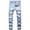 Blue, variant on Authentics Men's Regular Fit Comfort Flex Waist Jean Men's Casual Cotton Straight Ripped Hole Trousers Jeans Pants Full Length Pants Ndbuld,Light Blue,M