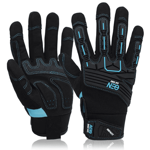 Muveen Impact Resistant Mechanic Gloves [DEX FIT NEO] (MG310G): medium / 1 pair (Black)