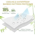 thumbnail image 3 of 100% Waterproof Mattress Protector Twin, Breathable Soft Bamboo Fiber Mattress Cover, Queen Mattress Sheet, Mattress Pad for Kids, Pregnant Women, Sensitive People, White, COOSERRY, 3 of 7