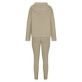 thumbnail image 5 of Hueook 2 Piece Sets For Women Dressy Women Sweat Suit Hoodie And Leggings Casual And Comfortable Sweatshirt 3 Piece Suit Khaki S, 5 of 6