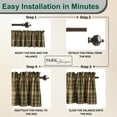 thumbnail image 4 of Park Designs Green and Brown Plaid Scotch Pine Valance 14"L, 4 of 5