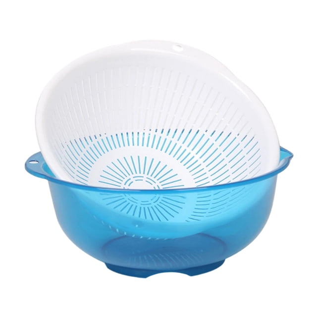 Escurridor de frutas para cocina, colador de cocina, juego de cuencos, utensilio de cocina, colador de alimentos multifunción, Pasta, espagueti, arroz azul BLESIY Cesta de drenaje