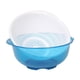 thumbnail image 1 of Colador de alimentos de doble capa, cesta de drenaje, colador, contenedor desmontable, multifunción azul, 1 of 9