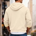thumbnail image 6 of yuCgh Men's Winter Fleece Lined Hooded Jacket, Thickened Zip Up Coat with Multiple Pockets, Casual Outdoor Jacket for Cold Weather & Daily Wear,Beige,L, 6 of 7