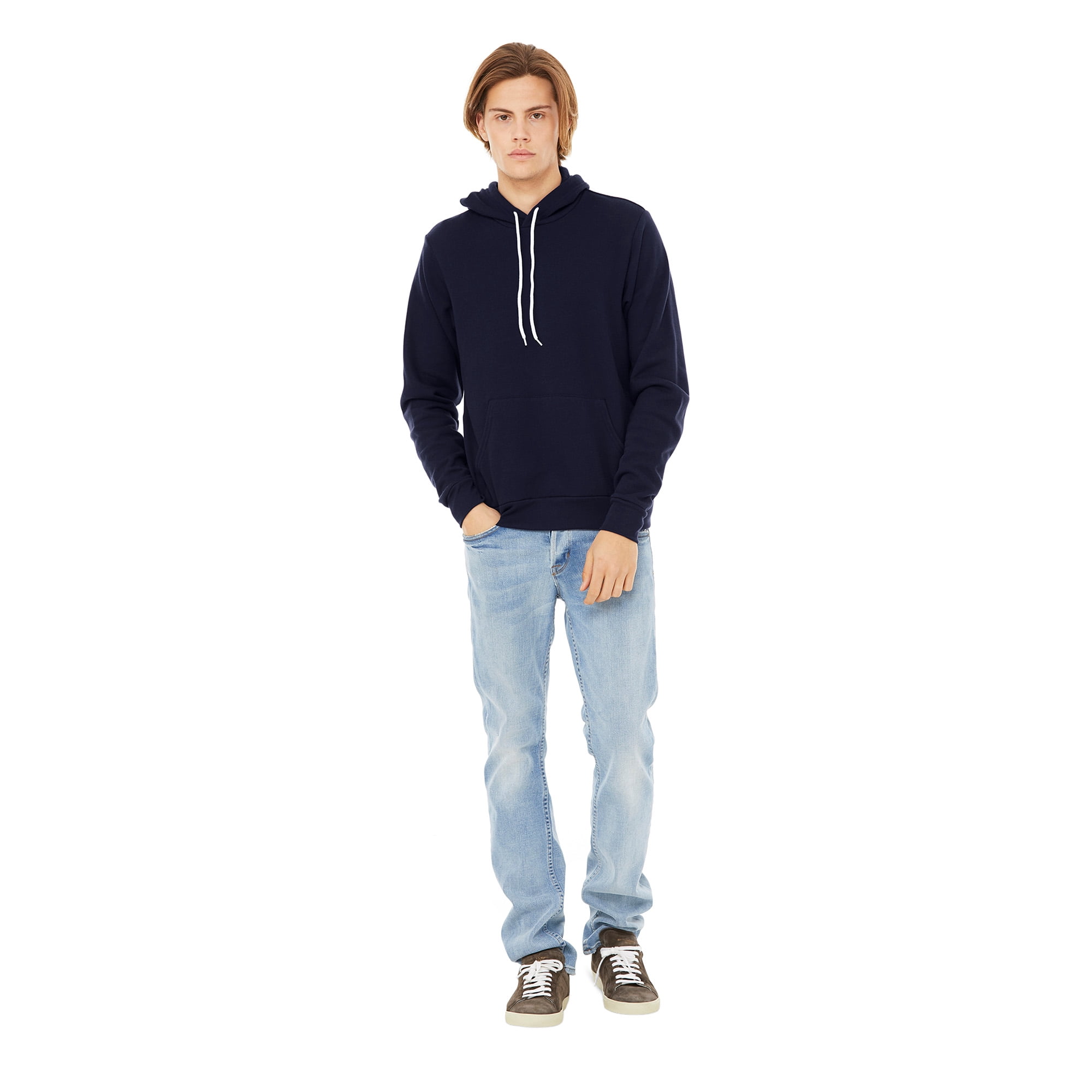 BELLA+CANVAS Adult Unisex Fleece Pullover Hoodie for Crafting, Navy, Medium